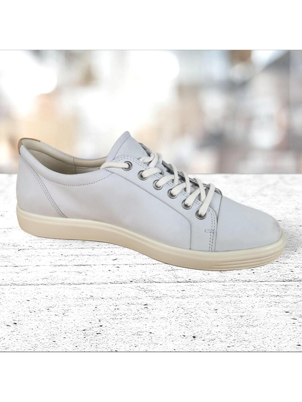 ECCO SOFT WOMEN'S GREY NUBUCK LACE UP SNEAKER SIZE 11 - Picture 5 of 9